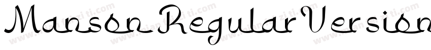 Manson RegularVersion 001000字体转换